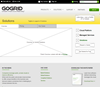 Solutions landing page Wireframe